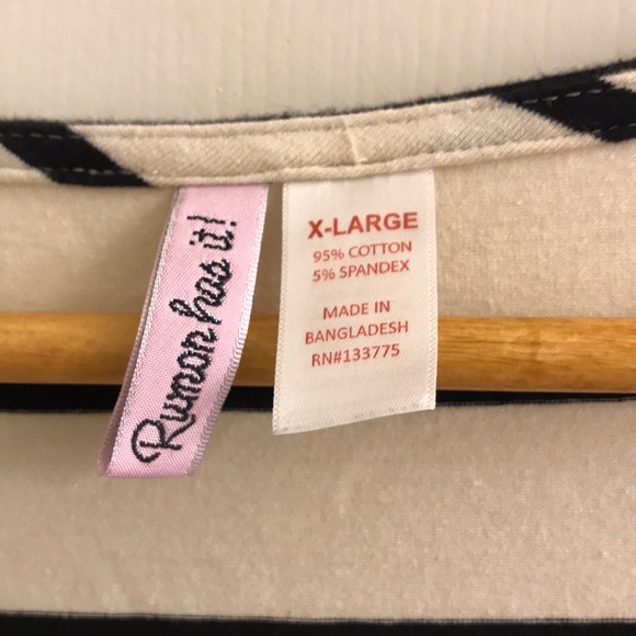 Striped 3/4 sleeve blouse - Picture 3 of 4